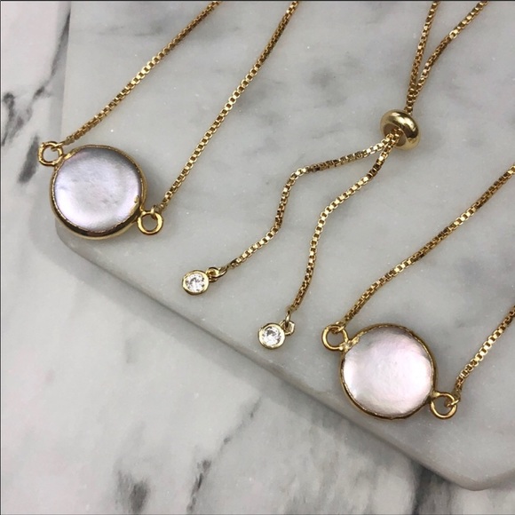 Last 1🎉🆕NWT Minimalist Dainty 14K Gold Pearl - Picture 3 of 4